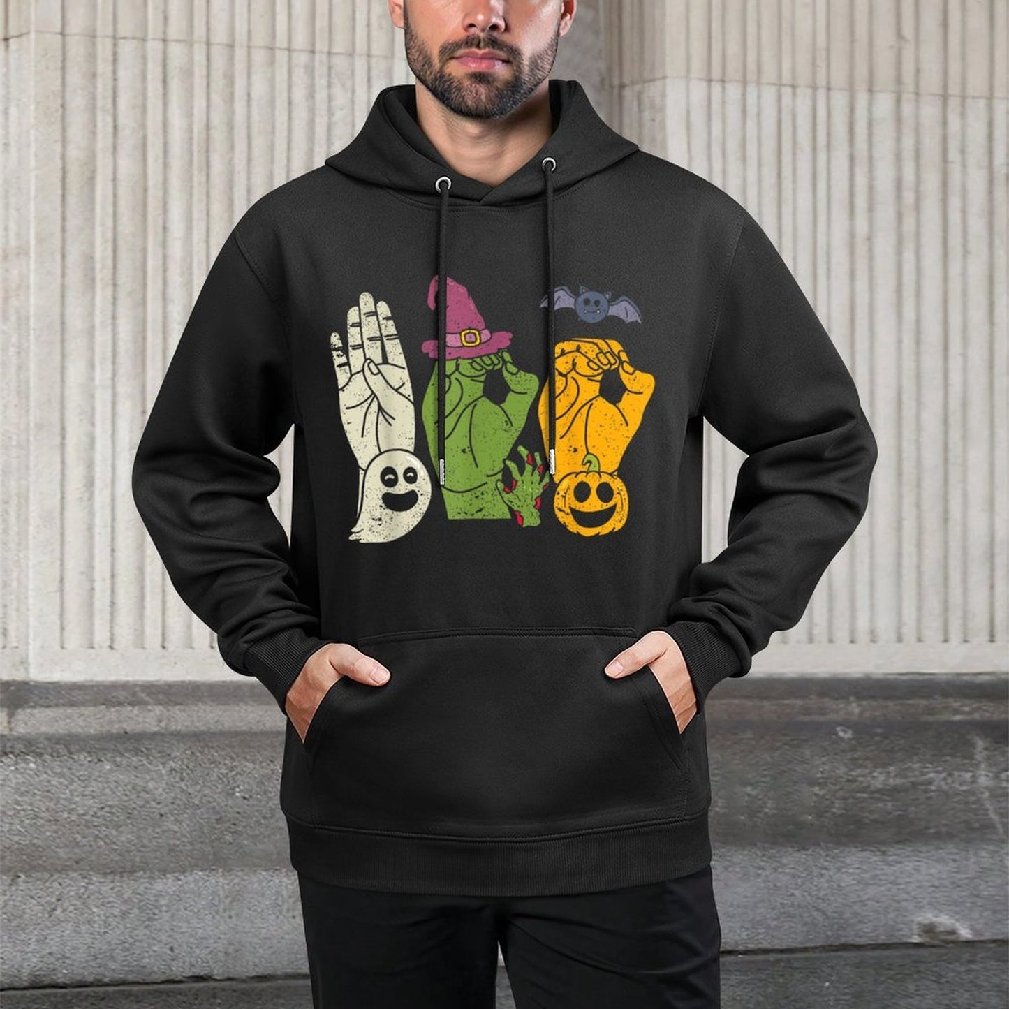Boo Hands American Sign Language Pride ASL Halloween Witch Easy Care Hoodie