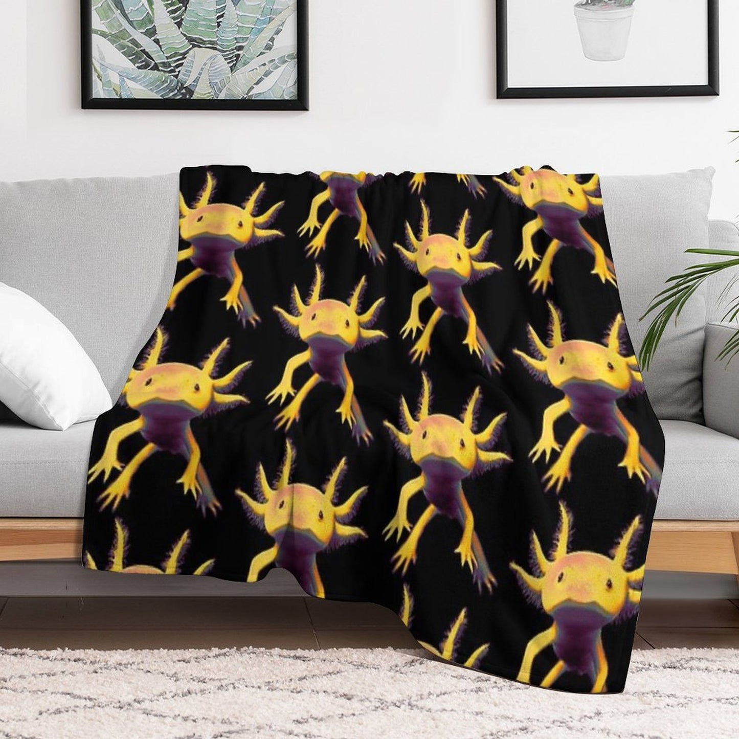 Axolotl Throw Blanket