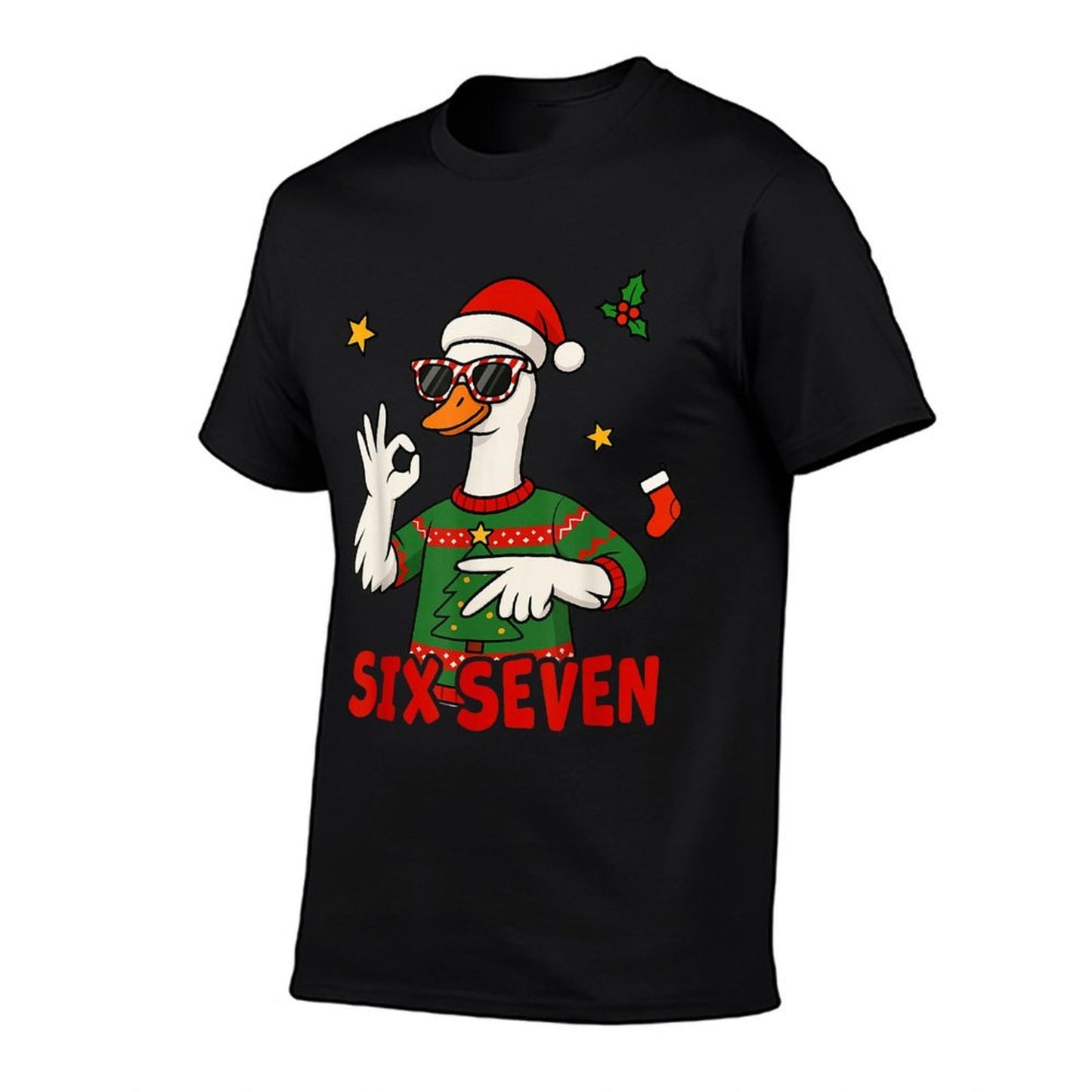 Funny Christmas Goose Six Seven 67 for Men And Women  Moisture-wicking T-Shirt