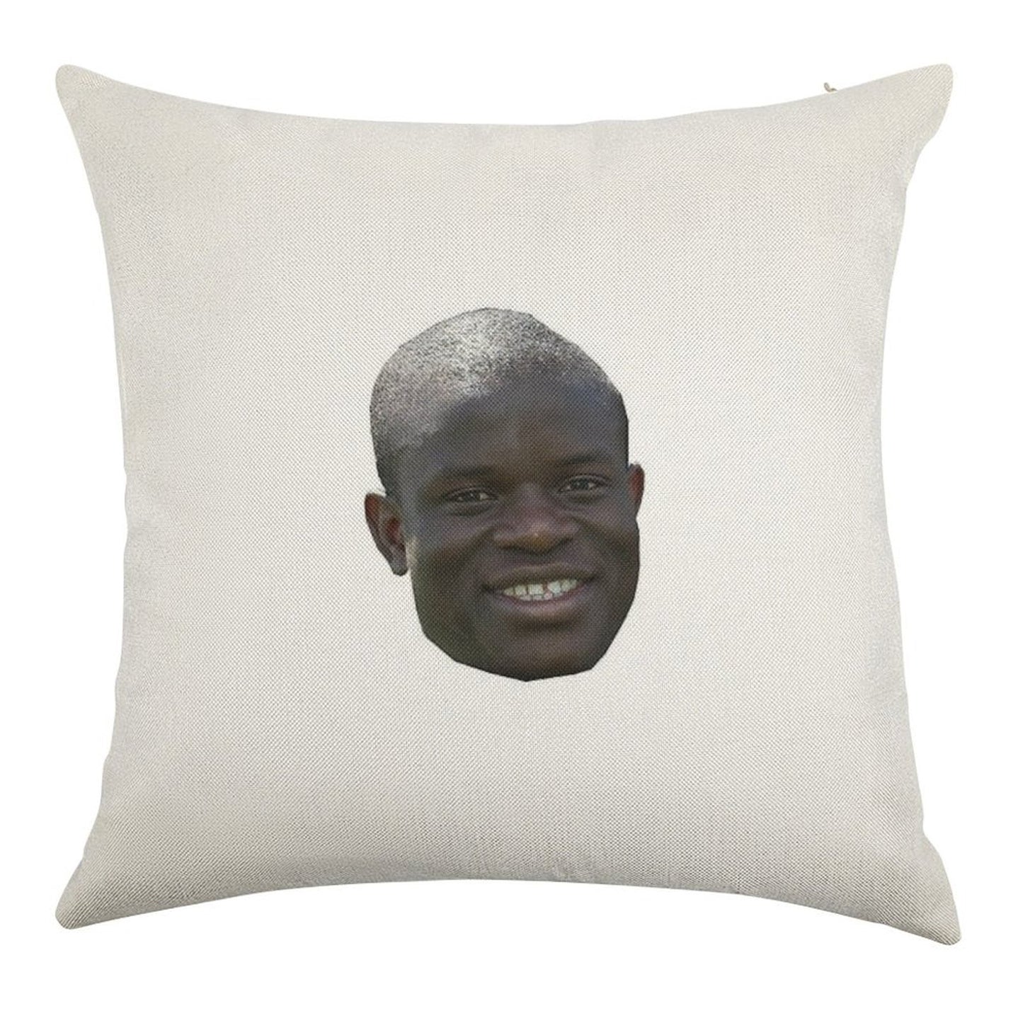 N'golo Kante Head Linen Throw Pillow Cover