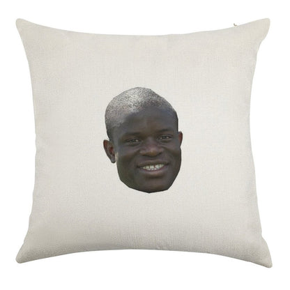 N'golo Kante Head Linen Throw Pillow Cover