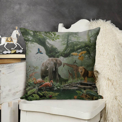 PROJECT PARADISE Linen Throw Pillow Cover