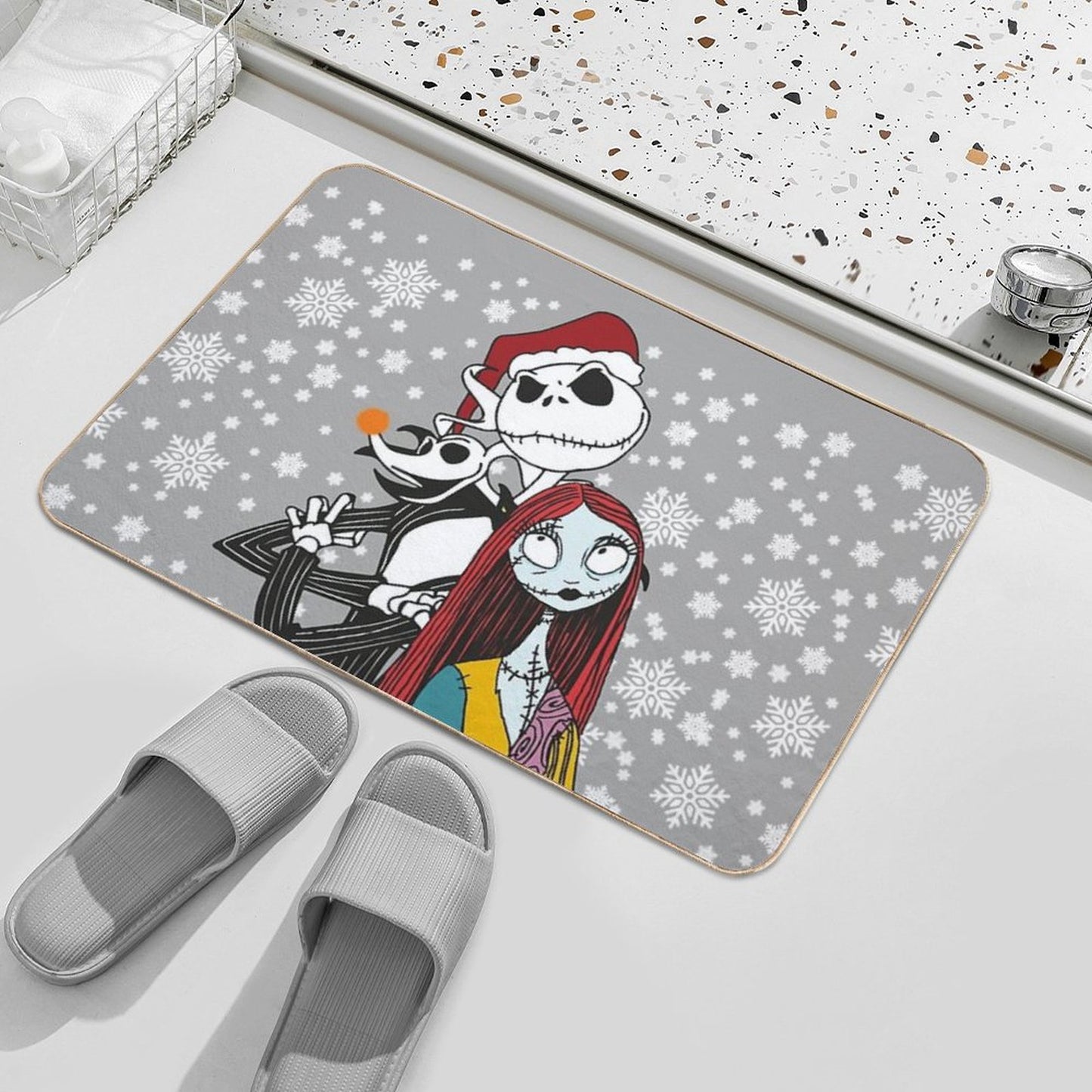 Jack Skellington, Zero And Sally - The Nightmare Before Christmas Bath Mat