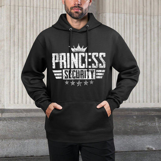 Princess Security Halloween Birthday Dad Mom Big Brother Kangaroo Pocket Hoodie