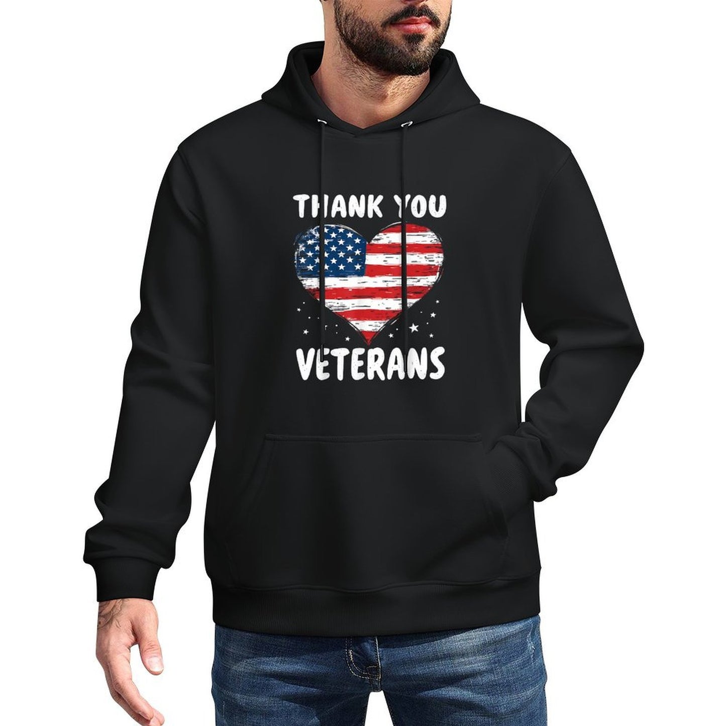 Thank You Veterans Day Patriotic American for Girls Adjustable Hood Hoodie