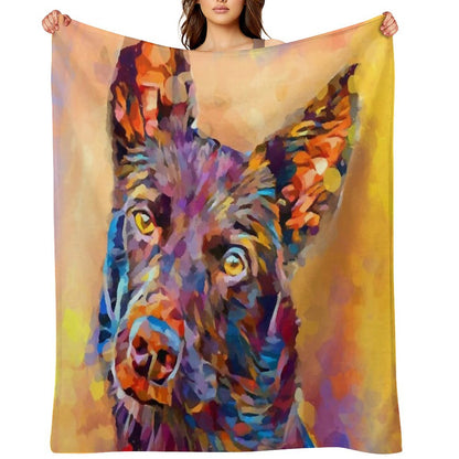 Kelpie Throw Blanket
