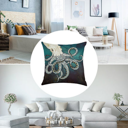 Underwater Dream VII Linen Throw Pillow Cover