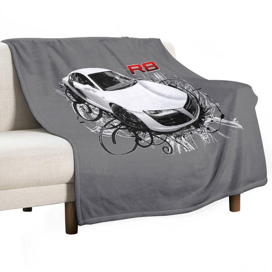 Audi R8 in Swirls Throw Blanket