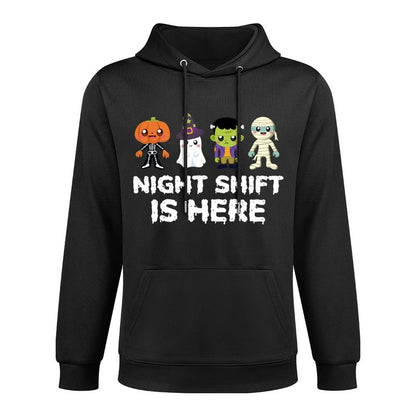Night Shift Is Here Evil Nurse Doctor ER Halloween Matching Breathable Fabric Hoodie