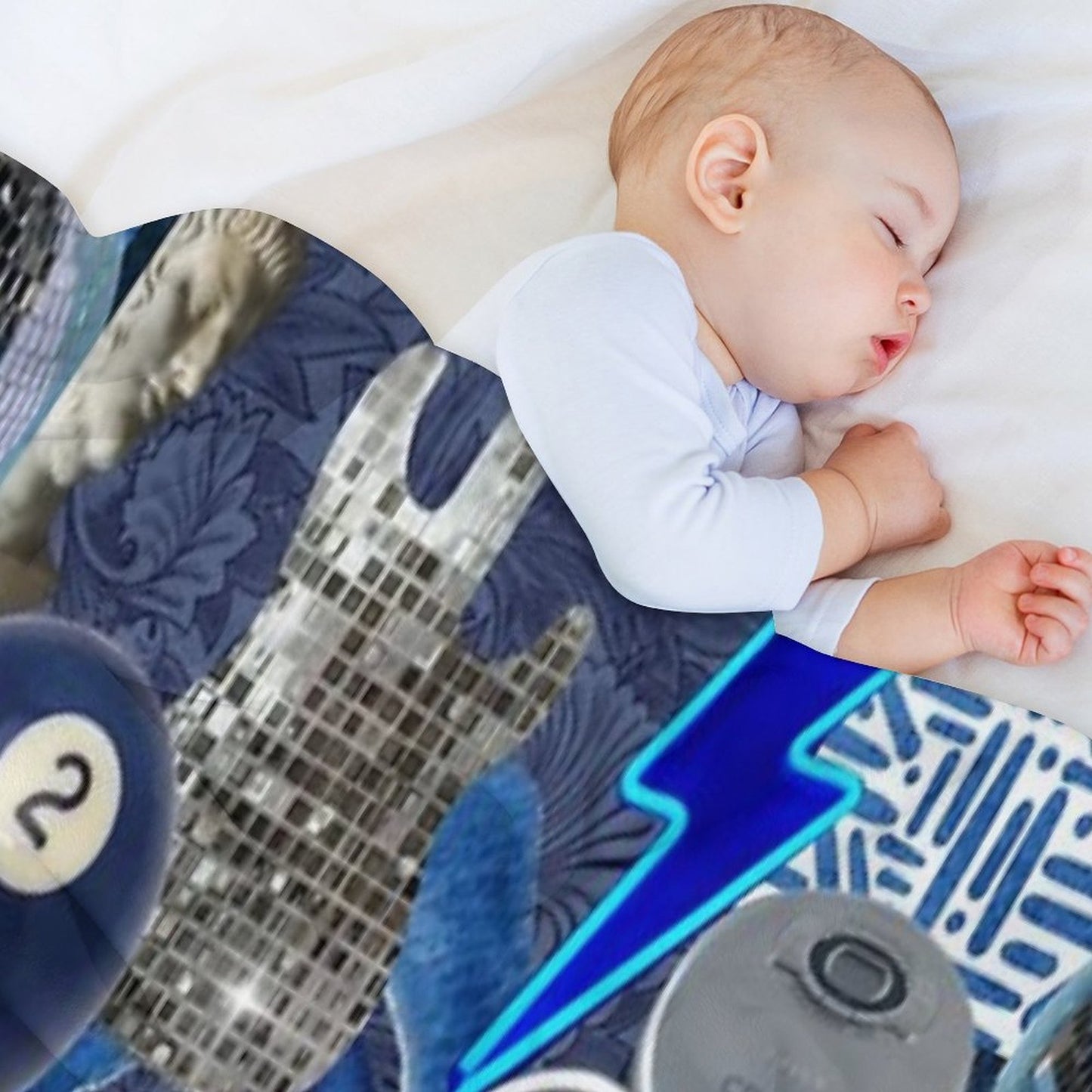 Long Island New York COLLAGE Throw Blanket