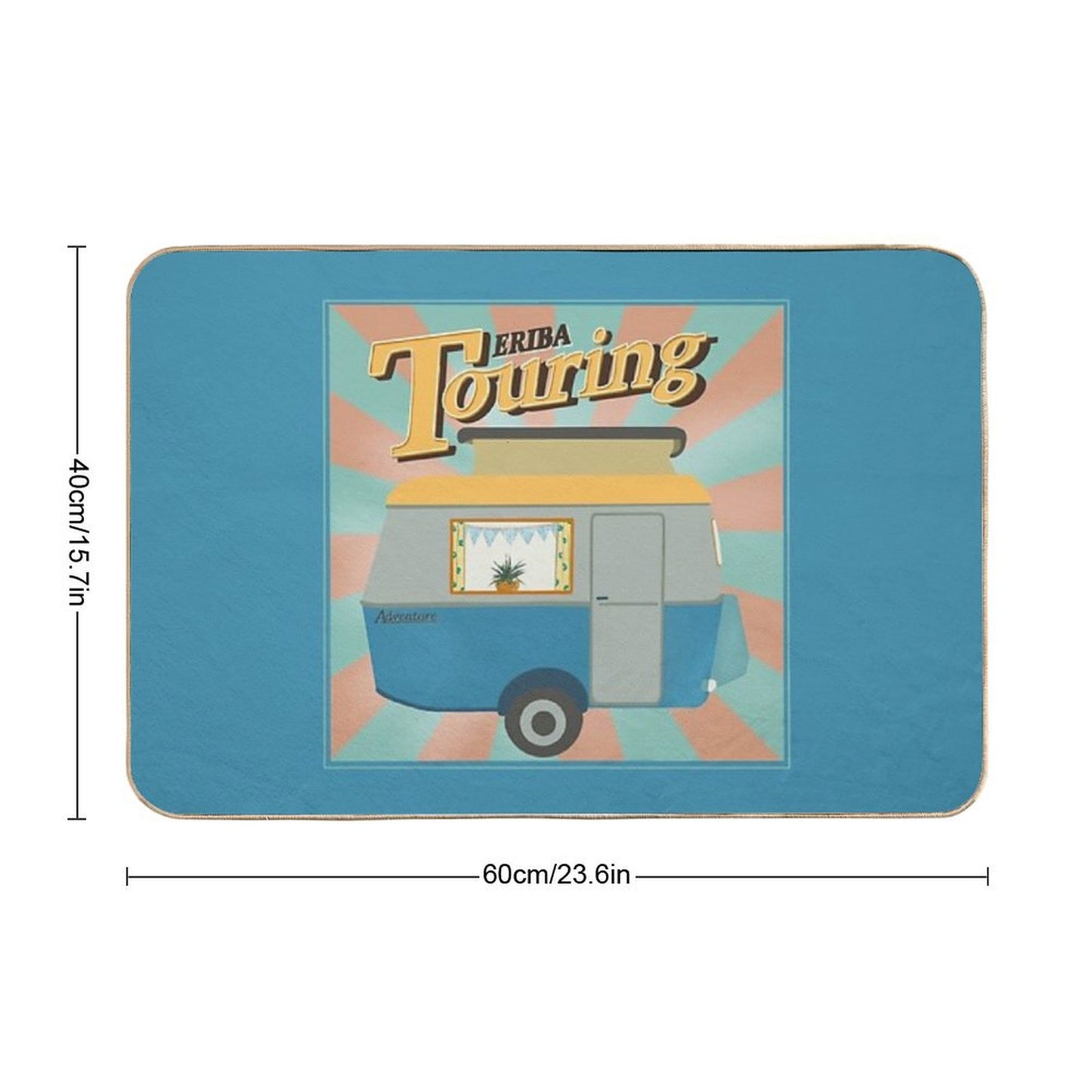 Vintage Touring Caravan Adventure Bath Mat
