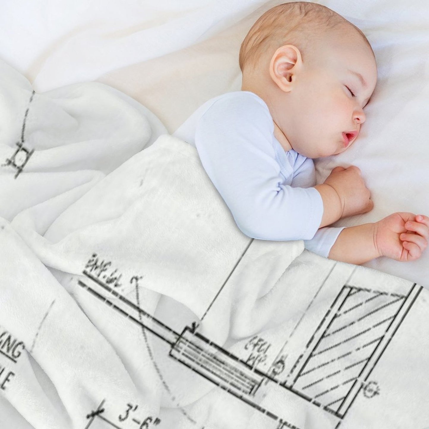 Architects Blueprint - Architecture Pattern Throw Blanket