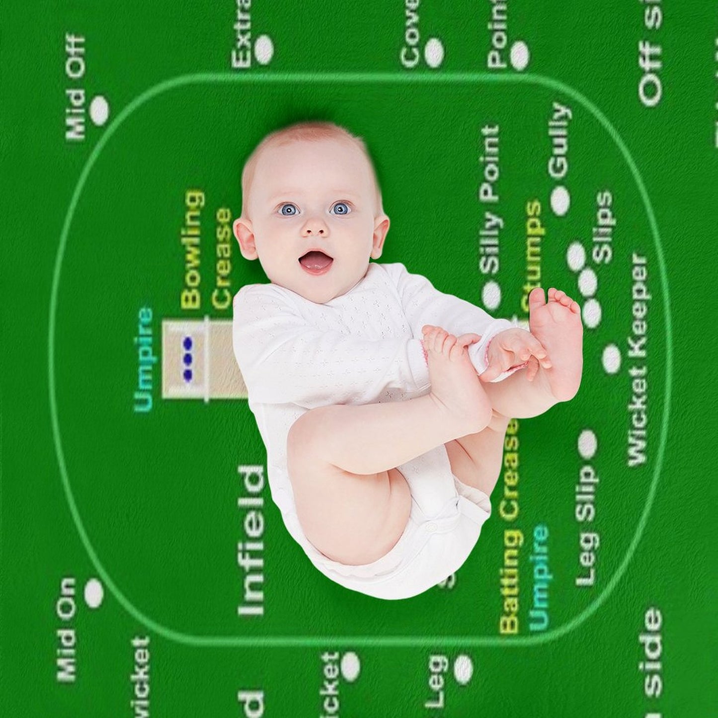 Cricket Pitch Layout Throw Blanket