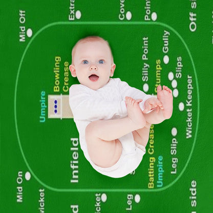Cricket Pitch Layout Throw Blanket