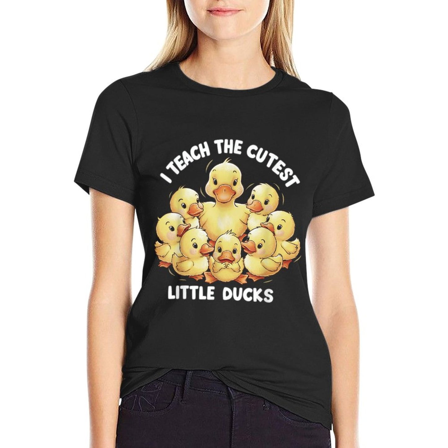 I Teach Cutest Little Ducks Kindergarten Era Teacher Gifts T-Shirt