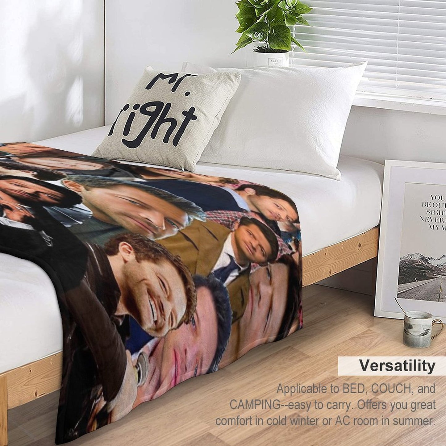 Misha Collins Photo Collage Throw Blanket