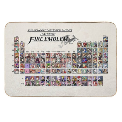 Periodic Table Fire Emblem  Eco-Friendly Bath Mat