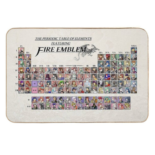 Periodic Table Fire Emblem  Eco-Friendly Bath Mat