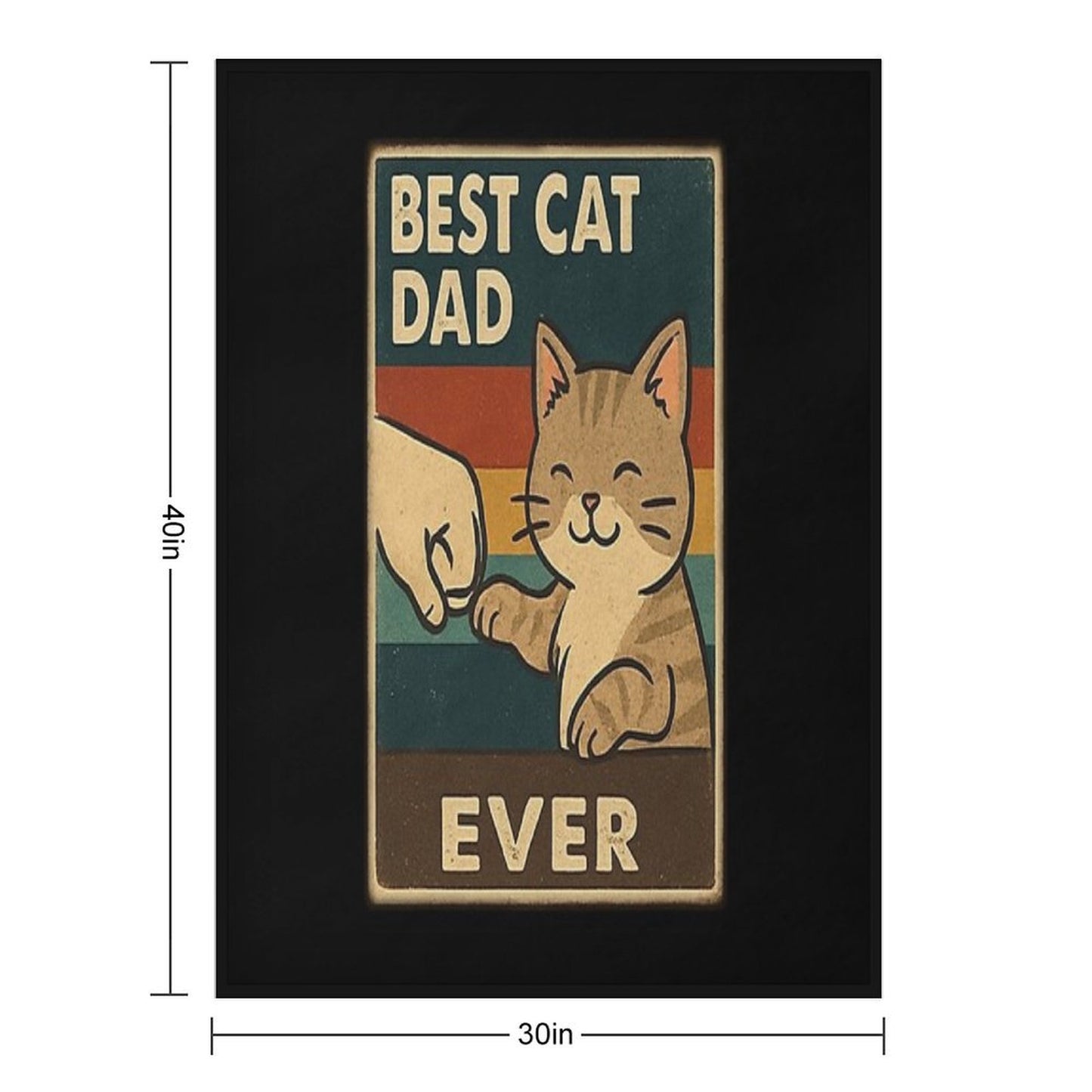 Best Cat Dad Ever Throw Blanket