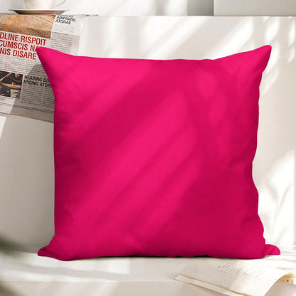 Super Bright Fluorescent Pink Neon Linen Throw Pillow Cover