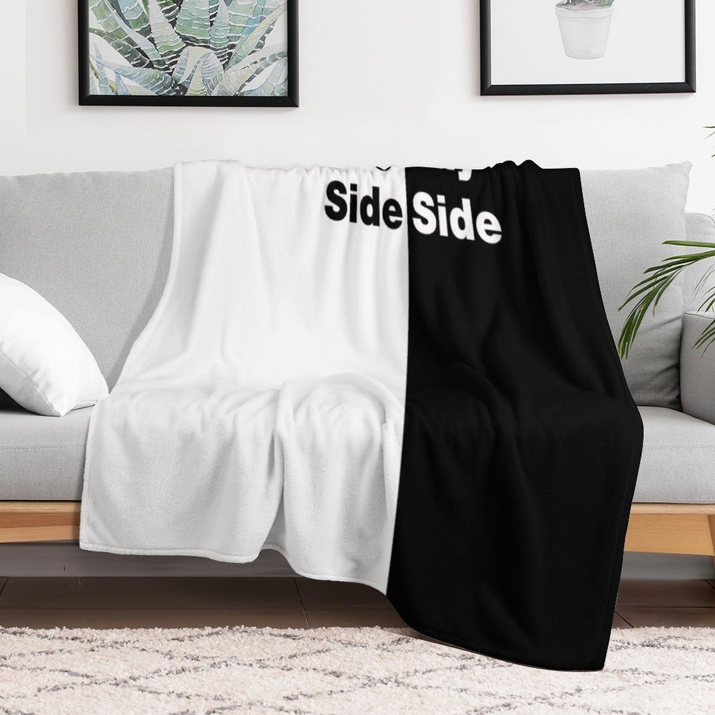 Dog Side My Side Throw Blanket