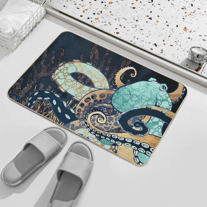 Metallic Octopus II Bath Mat