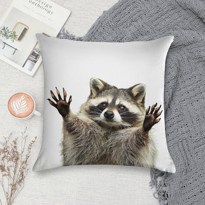 Racoon Soft Luxury Feel Throw Pillow