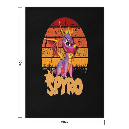 Dragon Animal Angry Fire Poster Throw Blanket