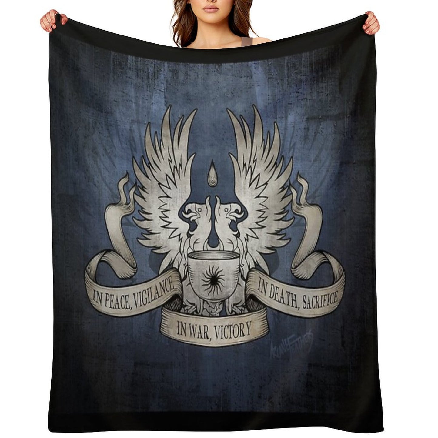 Dragon Age Grey Warden Motto Throw Blanket