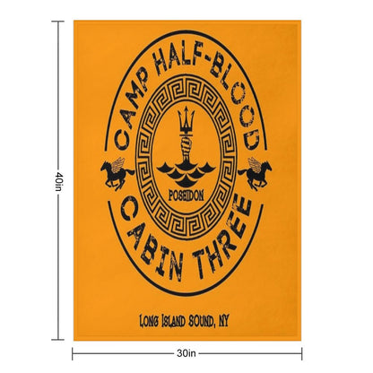 Percy Jackson - Camp Half-Blood - Cabin Three - Poseidon Throw Blanket