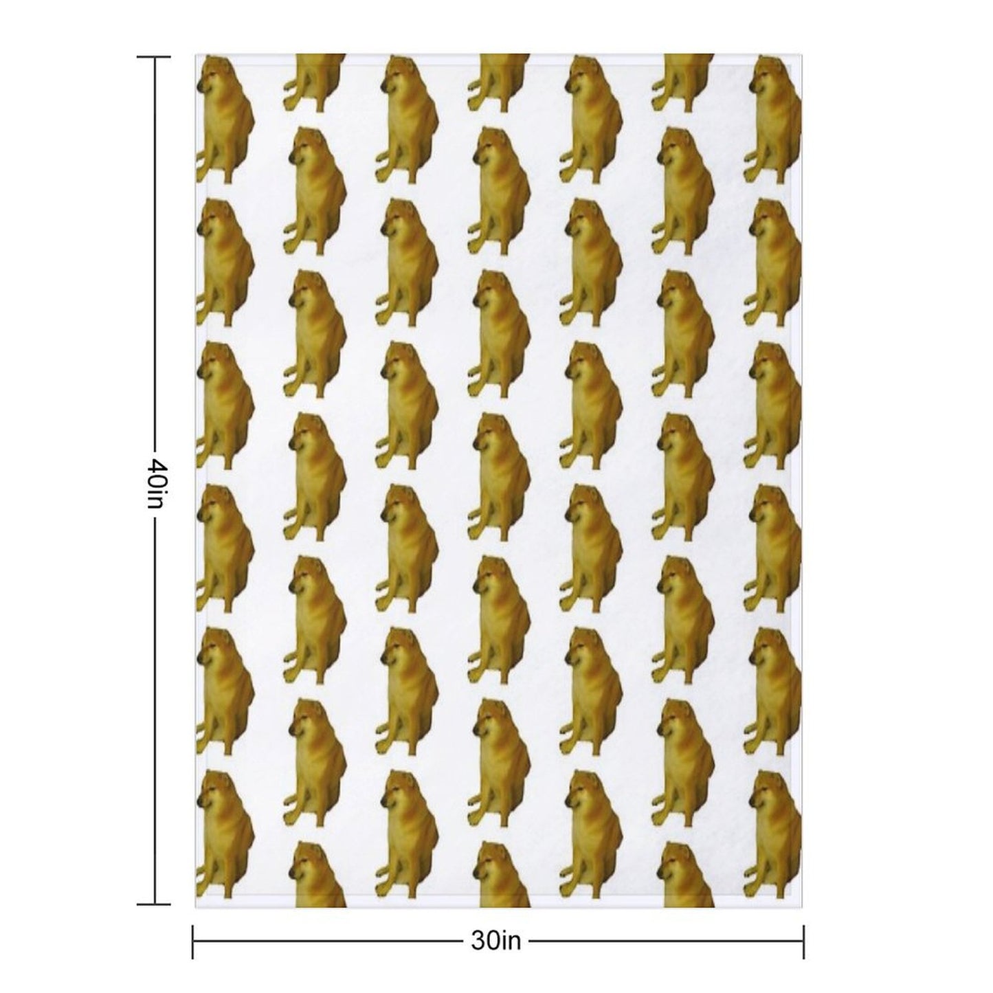 Cheems Throw Blanket