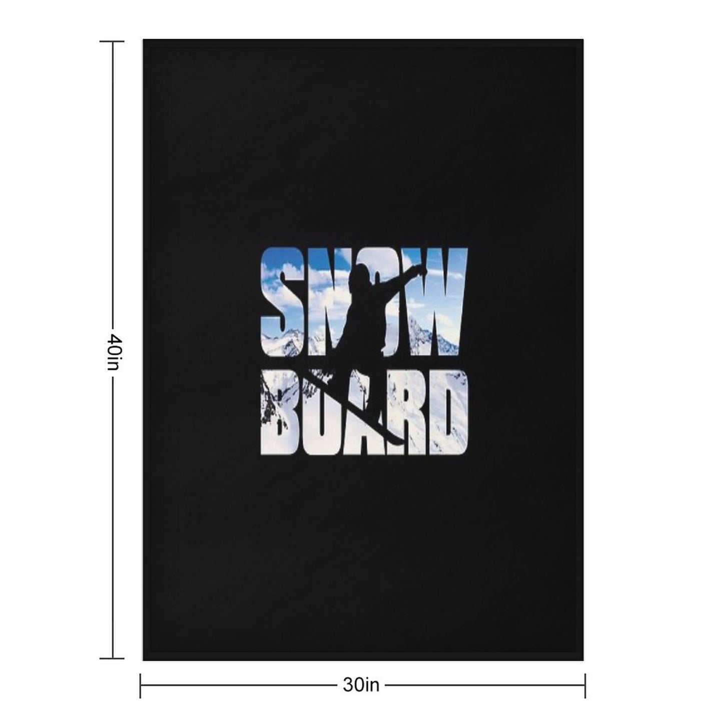 Snowboard Throw Blanket