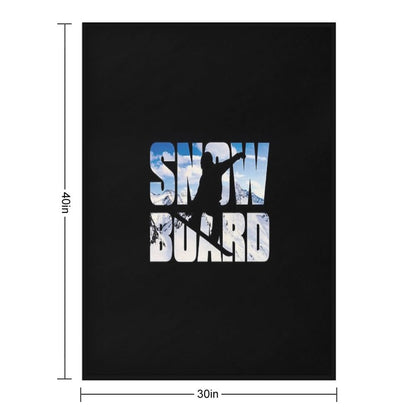 Snowboard Throw Blanket