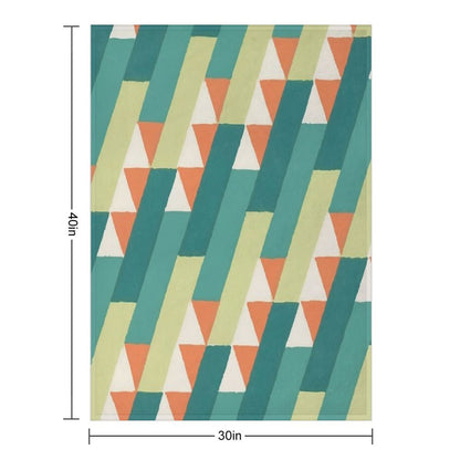 Diagonal Geometric Pattern – Vibrant Retro Style Throw Blanket