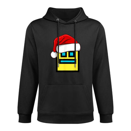 Dash Geometry Repeat Christmas Santa Hat Game Video Gamer Unisex Design Hoodie