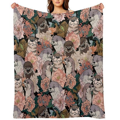 Because Otter Throw Blanket