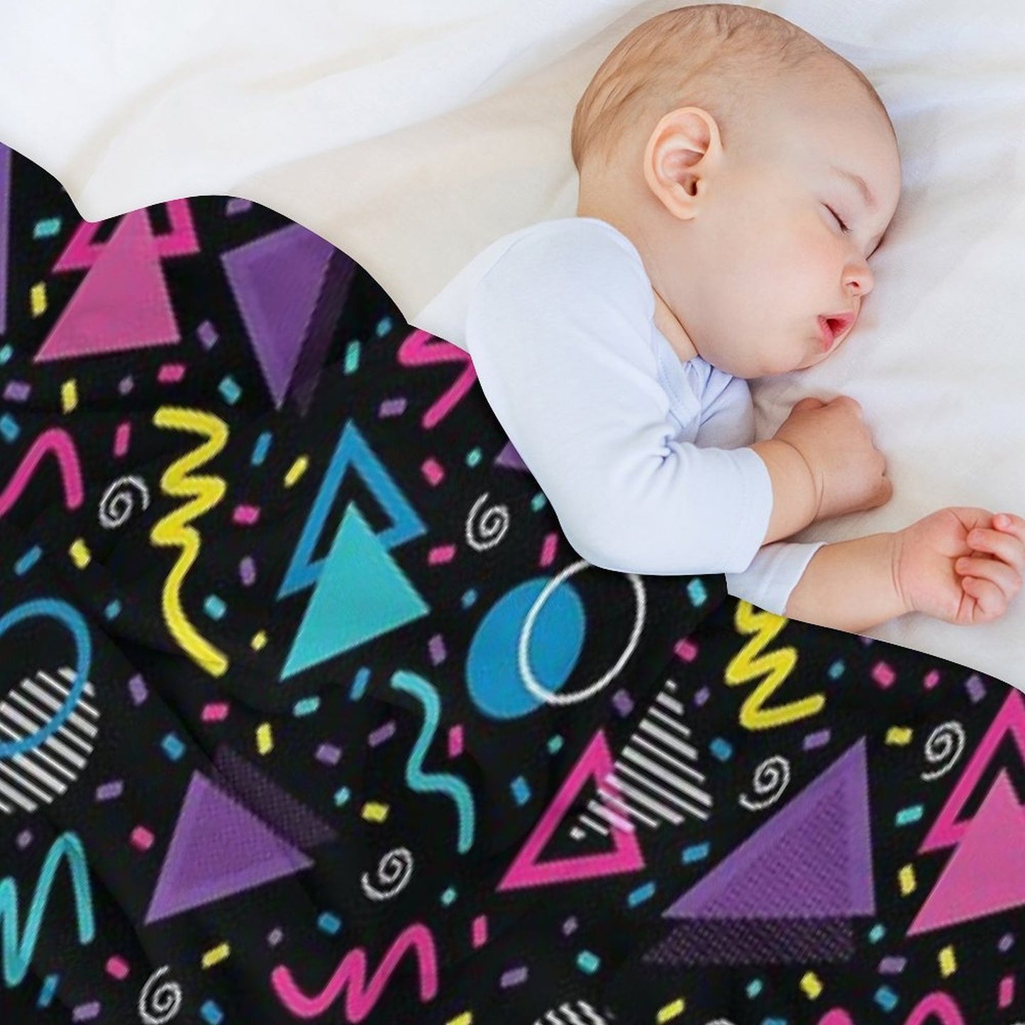 Neon Retro 90S Sprinkle Pattern Throw Blanket