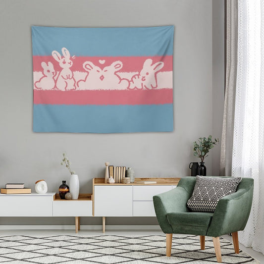 Trans Bun Flag Tapestry