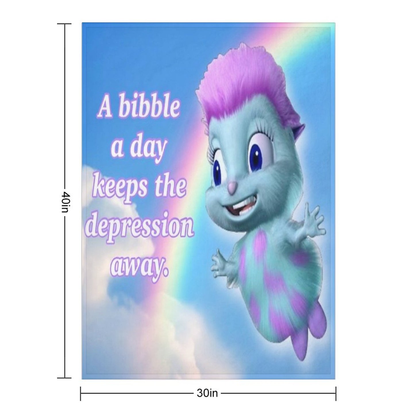 Bibble Motto Throw Blanket