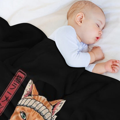 Neko Ramen Throw Blanket