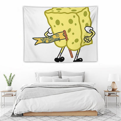 Welcome to The Shitshow Spongebob Squarepants Tapestry