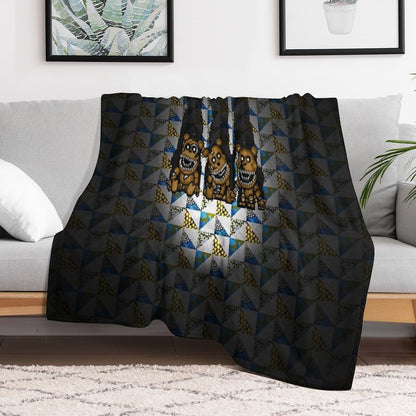 Five Nights at Freddys 4 - Mini Freddy's - Pixel Art Throw Blanket
