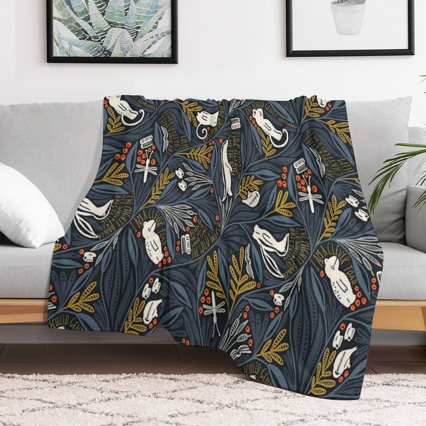 Wind in The Willows Throw Blanket