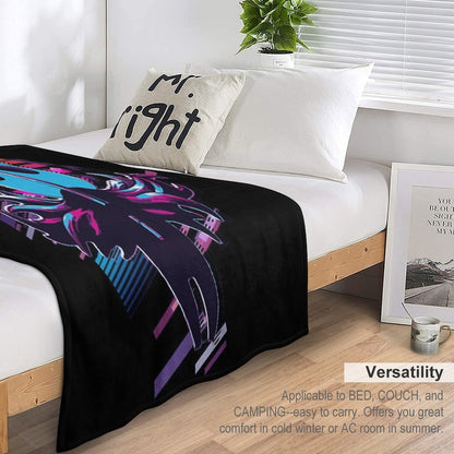 The Knight - Hollow Knight 80s Retro Throw Blanket