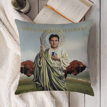San Checo of The Tyres Linen Throw Pillow Cover
