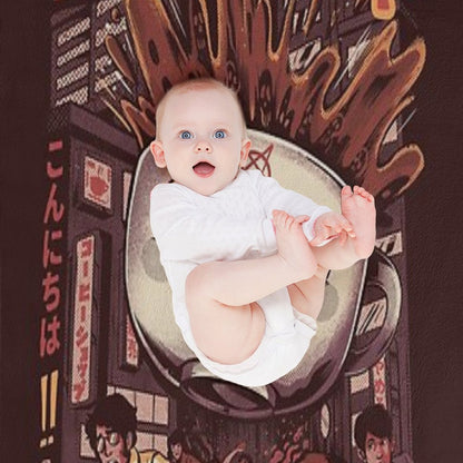 Black Magic Coffee Throw Blanket