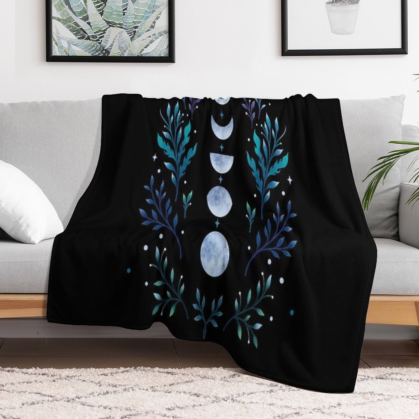 Moonlit Garden Throw Blanket