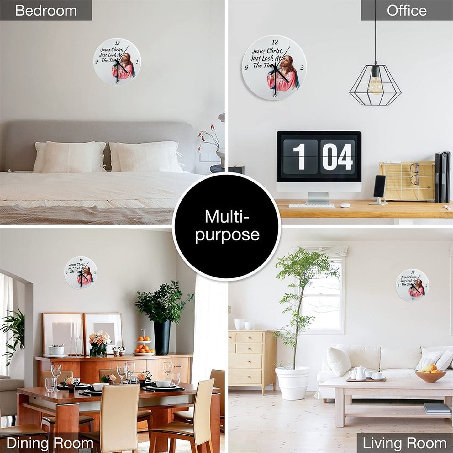 Jesus Christ Look At The Time Wall Clock