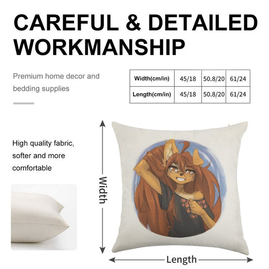 Apogee Pin Linen Throw Pillow Cover