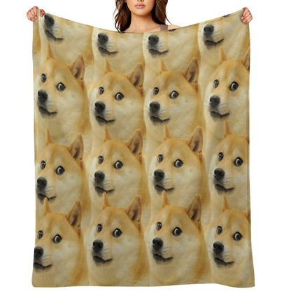 Doge Collage Throw Blanket
